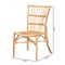 Bali & Pari Ammi Modern Bohemian Natural Brown Rattan Dining Chair 209-12791-ZORO - alternate 8